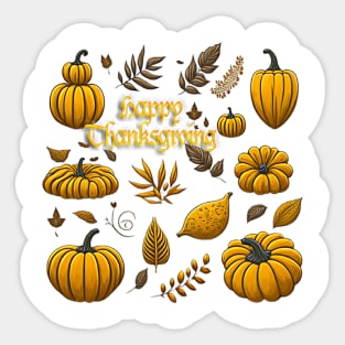 Happy Thanksgiving Greetings Sticker